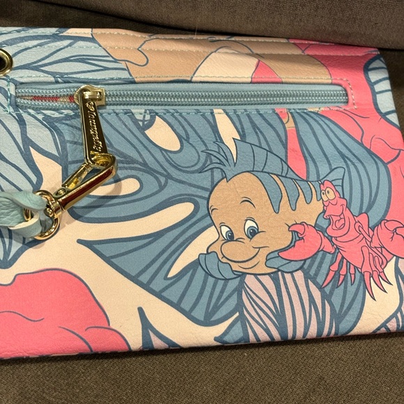 Loungefly Disney Little Mermaid Rare Zip pouch with wristlet strap - Picture 2 of 7